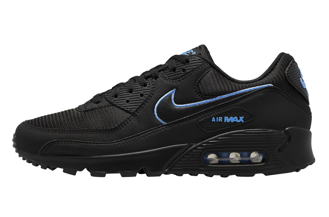 Buty Nike Air Max 90 FJ4218-001 Czarne z Niebieską wstawką