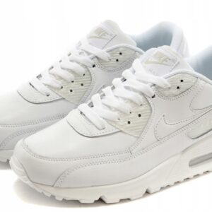 Buty Męskie Nike Air Max 90 White Leather 302519-113 Białe
