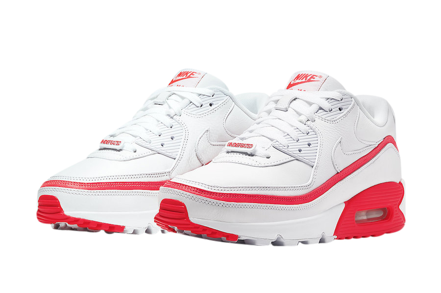 Buty Nike Air Max 90 Undefeated White Solar Red CJ7197-103 - obrazek 2