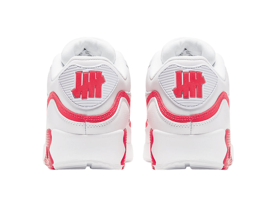 Buty Nike Air Max 90 Undefeated White Solar Red CJ7197-103 - obrazek 5