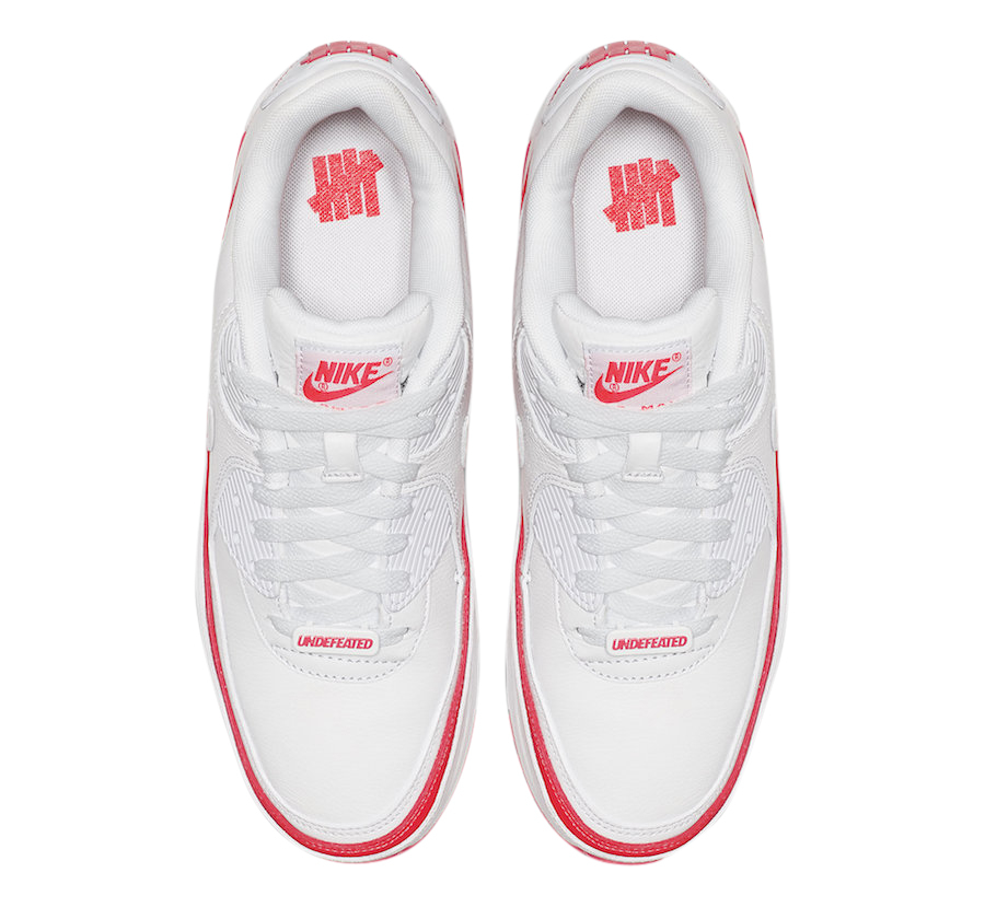 Buty Nike Air Max 90 Undefeated White Solar Red CJ7197-103 - obrazek 4