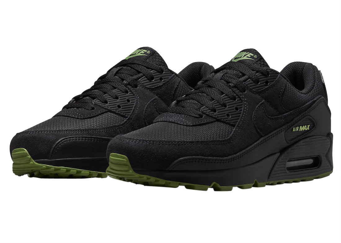 Buty Nike Air Max 90 DQ4071-005 Black Green Chlorofil Night - obrazek 2