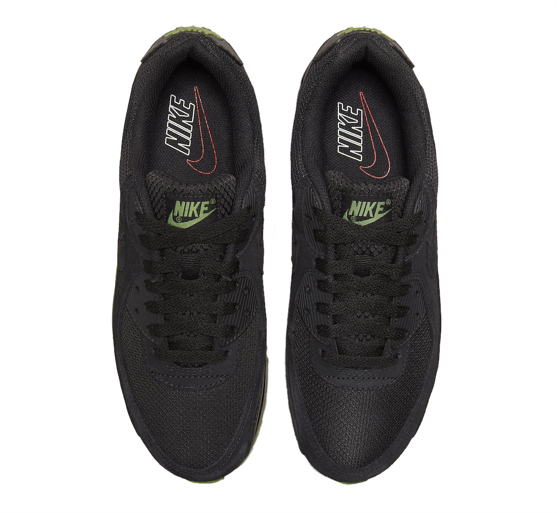 Buty Nike Air Max 90 DQ4071-005 Black Green Chlorofil Night - obrazek 4