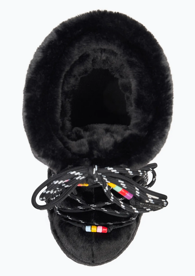 Buty zimowe Moon Boot Faux Fur Beads black 80D1408990N001 - obrazek 4