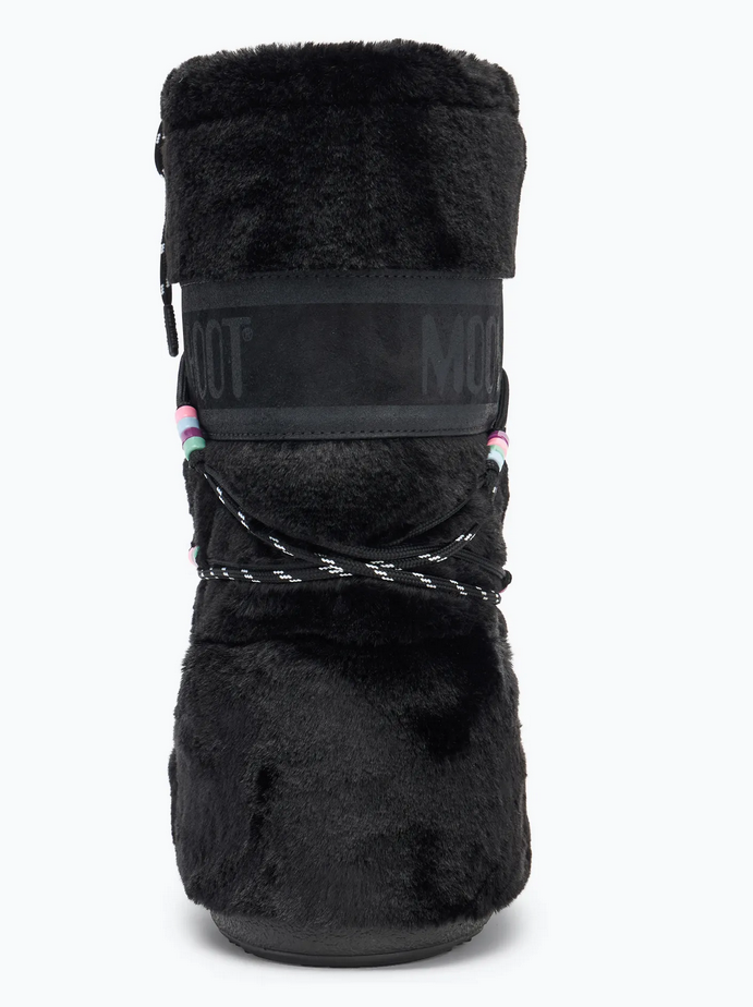 Buty zimowe Moon Boot Faux Fur Beads black 80D1408990N001 - obrazek 5