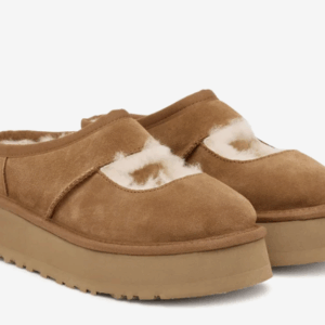 Buty UGG kapcie zamszowe Bea Mary Jane kolor brązowy 1167612-CHE